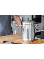 Kitchencraft Silver Stainless Steel Small Kitchen Compost Bin - Image 1 of 6