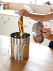 Kitchencraft Silver Stainless Steel Small Kitchen Compost Bin - Image 2 of 6