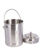 Kitchencraft Silver Stainless Steel Small Kitchen Compost Bin - Image 4 of 6