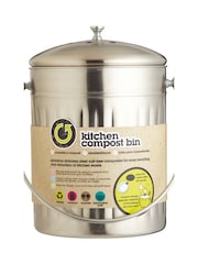 Kitchencraft Silver Stainless Steel Small Kitchen Compost Bin - Image 6 of 6