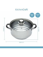 Kitchencraft Silver Universal Stainless Steel Saucepan Steamer Insert - Image 4 of 6