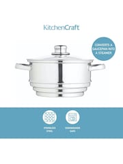 Kitchencraft Silver Universal Stainless Steel Saucepan Steamer Insert - Image 5 of 6