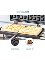 Kitchencraft Assorted Non Stick Metal Double Stovetop Waffle Maker - Image 2 of 6