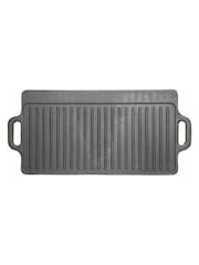 Kitchencraft Grey 2-Sided Induction Griddle Plate Cast Iron Pan - Image 1 of 5