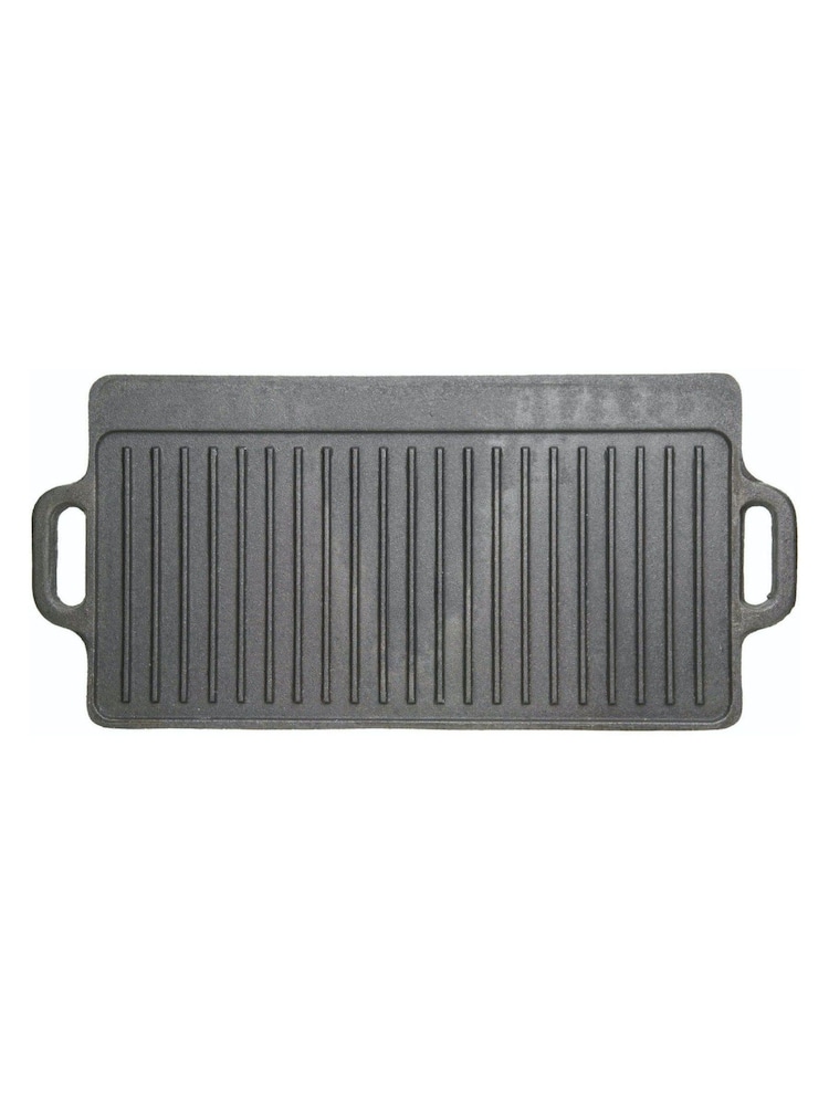 Kitchencraft Grey 2-Sided Induction Griddle Plate Cast Iron Pan - Image 1 of 5
