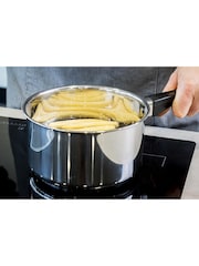 Kitchencraft Silver Extra-Deep Medium Induction Hob Saucepan with Lid - Image 2 of 5