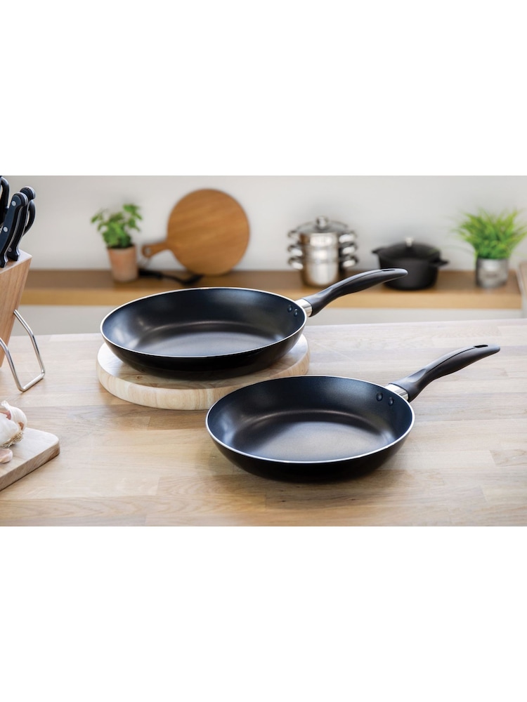 Kitchencraft Set of 2 Black Aluminium Non Stick Frying Pan - Image 2 of 4
