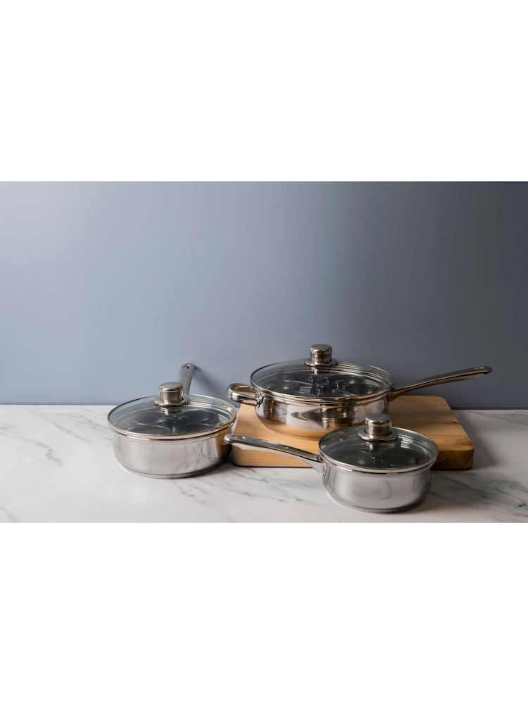 Kitchencraft Silver Non-Stick Stainless Steel 2 Egg Poacher Pan - Image 2 of 5