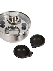 Kitchencraft Silver Non-Stick Stainless Steel 2 Egg Poacher Pan - Image 3 of 5