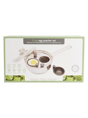 Kitchencraft Silver Non-Stick Stainless Steel 2 Egg Poacher Pan - Image 5 of 5