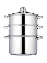 Kitchencraft Silver Stainless Steel Three Tier Steamer Durable - Image 3 of 4