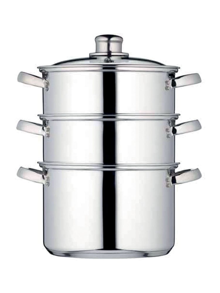 Kitchencraft Silver Stainless Steel Three Tier Steamer Durable - Image 3 of 4