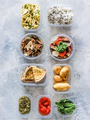 Kitchencraft Set of 50 Blue Plastic Reusable Meal Prep Container - Image 1 of 6