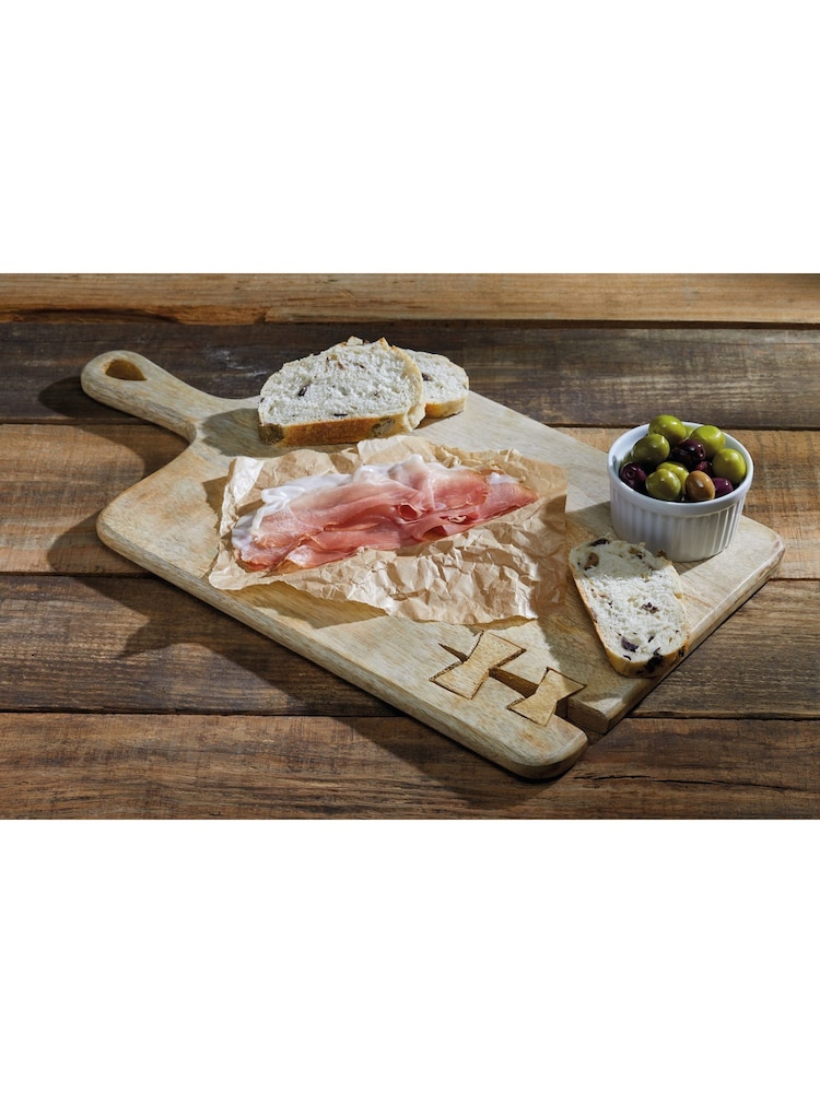 Kitchencraft Brown Wooden Serving and Chopping Board with Handle - Image 1 of 2
