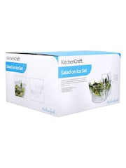 Kitchencraft Plastic Iced Salad Bowl with Servers - Bild 5 von 5