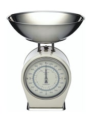 Kitchencraft Cream Vintage Style Mechanical Kitchen Scale with Bowl - Image 3 of 6