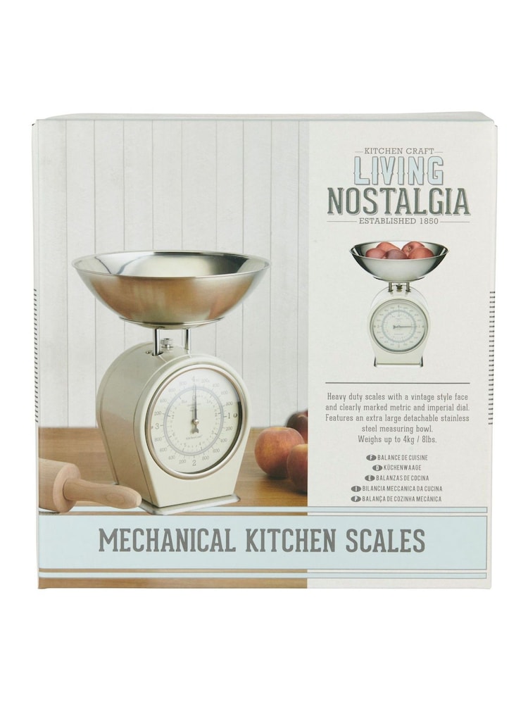 Kitchencraft Cream Vintage Style Mechanical Kitchen Scale with Bowl - Image 6 of 6