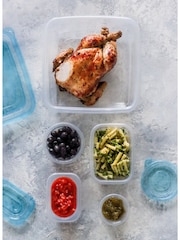 Kitchencraft Clear Plastic Reusable Meal Prep Container Set - Image 1 of 7