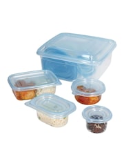 Kitchencraft Clear Plastic Reusable Meal Prep Container Set - Image 3 of 7