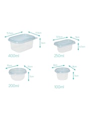 Kitchencraft Clear Plastic Reusable Meal Prep Container Set - Image 4 of 7