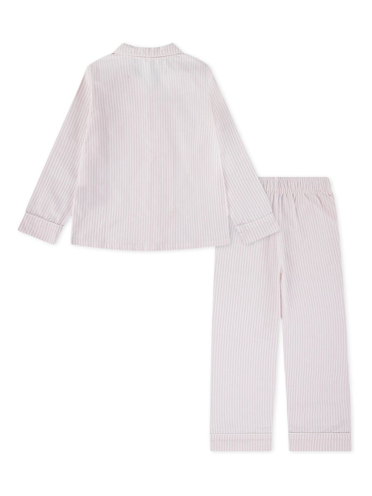 Polo Ralph Lauren Pink Long Sleeve Pyjamas Top and Bottoms Set - Image 2 of 4 Polo Ralph Lauren Pink Long Sleeve Pyjamas Top and Bottoms Set - Image 2 of 4