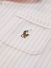 Polo Ralph Lauren Pink 100% Cotton Long Sleeve Pyjamas Top and Bottoms Set - Image 3 of 4