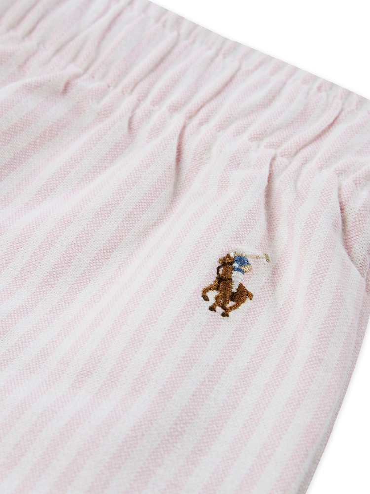 Polo Ralph Lauren Pink 100% Cotton Long Sleeve Pyjamas Top and Bottoms Set - Image 4 of 4