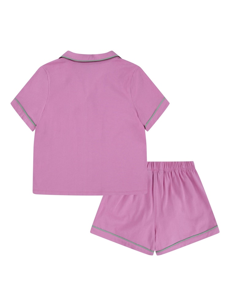 Polo Ralph Lauren Pink 100% Cotton Floral T-Shirt and Shorts Pyjamas Set - Image 2 of 5