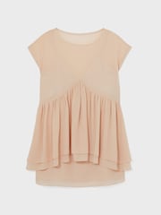 Reiss Pale Pink Minerva Tiered Mini Dress - Image 2 of 5
