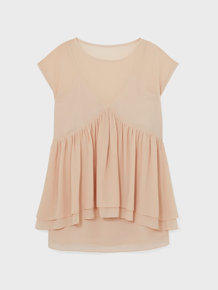 Reiss Pale Pink Minerva Tiered Mini Dress - Image 2 of 5