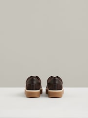 Reiss Chocolate Lizzie Suede Low-Top Trainers - Image 4 of 5