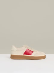 Reiss Neutral Lizzie Woven Low-Top Trainers - Image 1 of 5