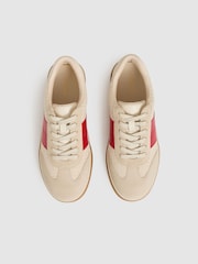 Reiss Neutral Lizzie Woven Low-Top Trainers - Image 3 of 5