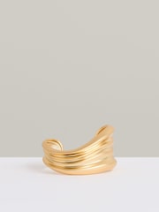 Reiss Gold Tone Florence Fluid Sculpted Cuff - Image 1 of 3