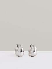 Reiss Silver Tone Calla Curve Scoop Earrings - Image 1 of 4