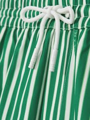 Reiss Green/White Corva Reiss | Ché Stripe Swim Shorts - Image 7 of 7