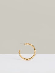 Reiss Gold Tone Sade Crystal Hoop Earrings - Image 4 of 4