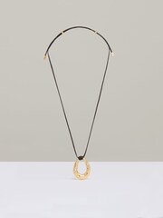 Reiss Gold Tone Momo Molten Link Pendant Necklace - Image 2 of 5