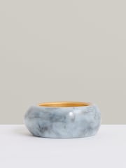Reiss Gold Tone Ciara Curve Marble Bangle - Image 1 of 3