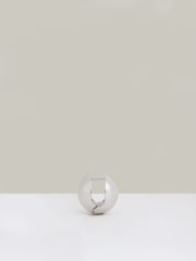 Reiss Silver Tone Pollie Polished Ball Huggie Earrings - Image 4 of 4