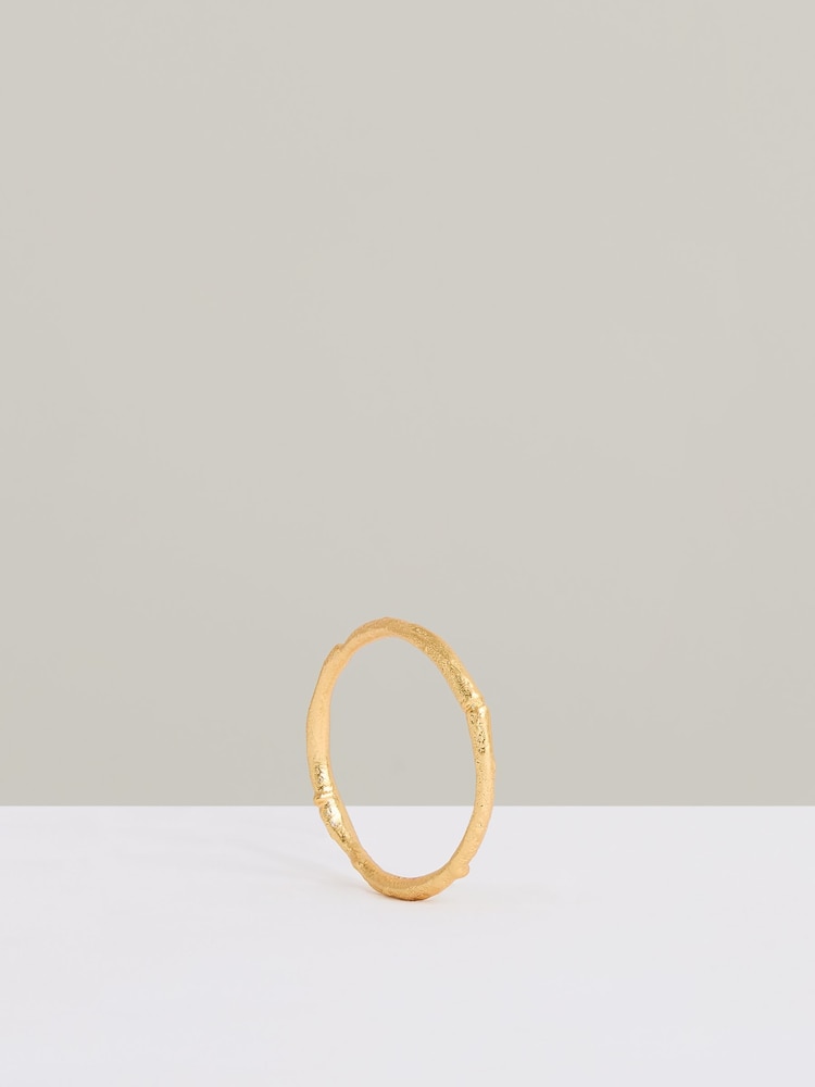 Reiss Gold Tone Monisha Molten Curve Bangle - Image 1 of 3
