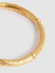 Reiss Gold Tone Monisha Molten Curve Bangle - Image 3 of 3