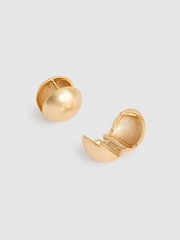 Reiss Gold Pollie Polished Ball Huggie Earrings - Image 3 of 4