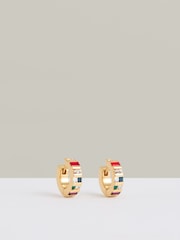 Reiss Gold Tone Sadie Crystal Huggie Earrings - Image 1 of 4