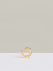Reiss Gold Tone Sadie Crystal Huggie Earrings - Image 4 of 4