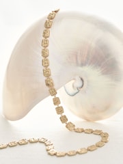 Reiss Gold Tone Mila Molten Square Necklace - Image 2 of 4