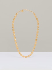 Reiss Gold Tone Mila Molten Square Necklace - Image 3 of 4