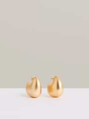 Reiss Gold Tone Calla Curve Scoop Earrings - Image 1 of 4