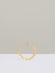 Reiss Gold Tone Millie Molten Square Bracelet - Image 2 of 4