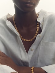 Reiss Gold Tone Millie Molten Square Bracelet - Image 4 of 4